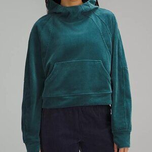 NWT Scuba Oersized Hoodie *Velvet Cord - XS/S Storm Teal